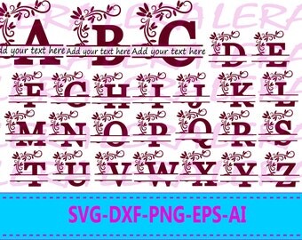 60 % OFF, Alphabet Split Monogram Svg, Split Letter Monogram, Alphabet frame Font Svg, Dxf, Eps, Png files for Cricut, Silhouette Cut Files