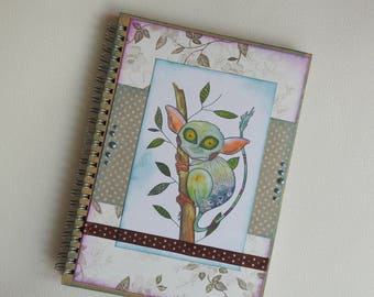 Tarsius Notebook - A5 Journal - Blank Notebook - Funny Notebook - Tarsius Notepad - A5 School Notebook - Spiral Journal - Dots Notepad