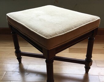 Pair of 1983 Gordon's upholstered ottomans, fine furniture