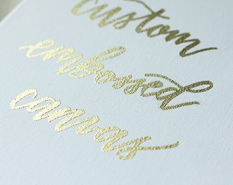Custom Canvas - Canvas Calligraphy - Custom Hand Lettered Canvas - Embossed Canvas - Custom Hand Lettered Sign - Handwritten Sign