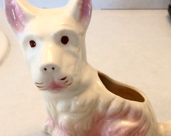 Vintage dog planter/puppy planter/vintage planter/terrier planter/home decor/nursery decor
