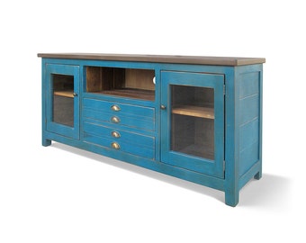 TV Stand, Entertainment Console, Farmhouse, Media Console, Handmade, Rustic