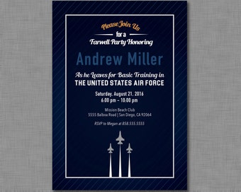 Air Force Military Going Away Invitation / Deployment / Retirement / DIGITAL ONLY