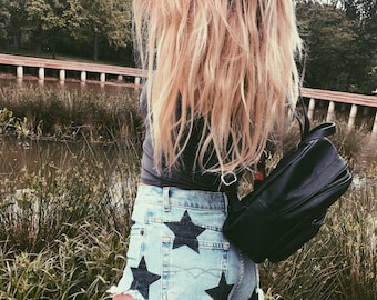 Hand Painted Vintage Jean Shorts