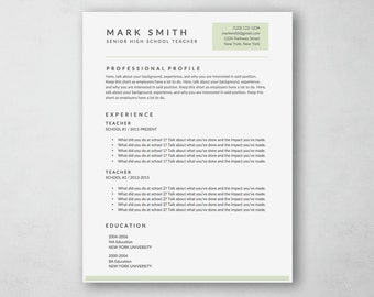 Modern Resume Template - Professional Resume Template for Word - MS Word *INSTANT DOWNLOAD*