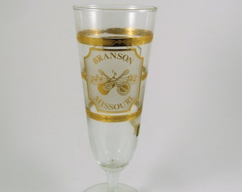 Vintage Culver 22K Gold "Branson Missouri" Souvenir Glass