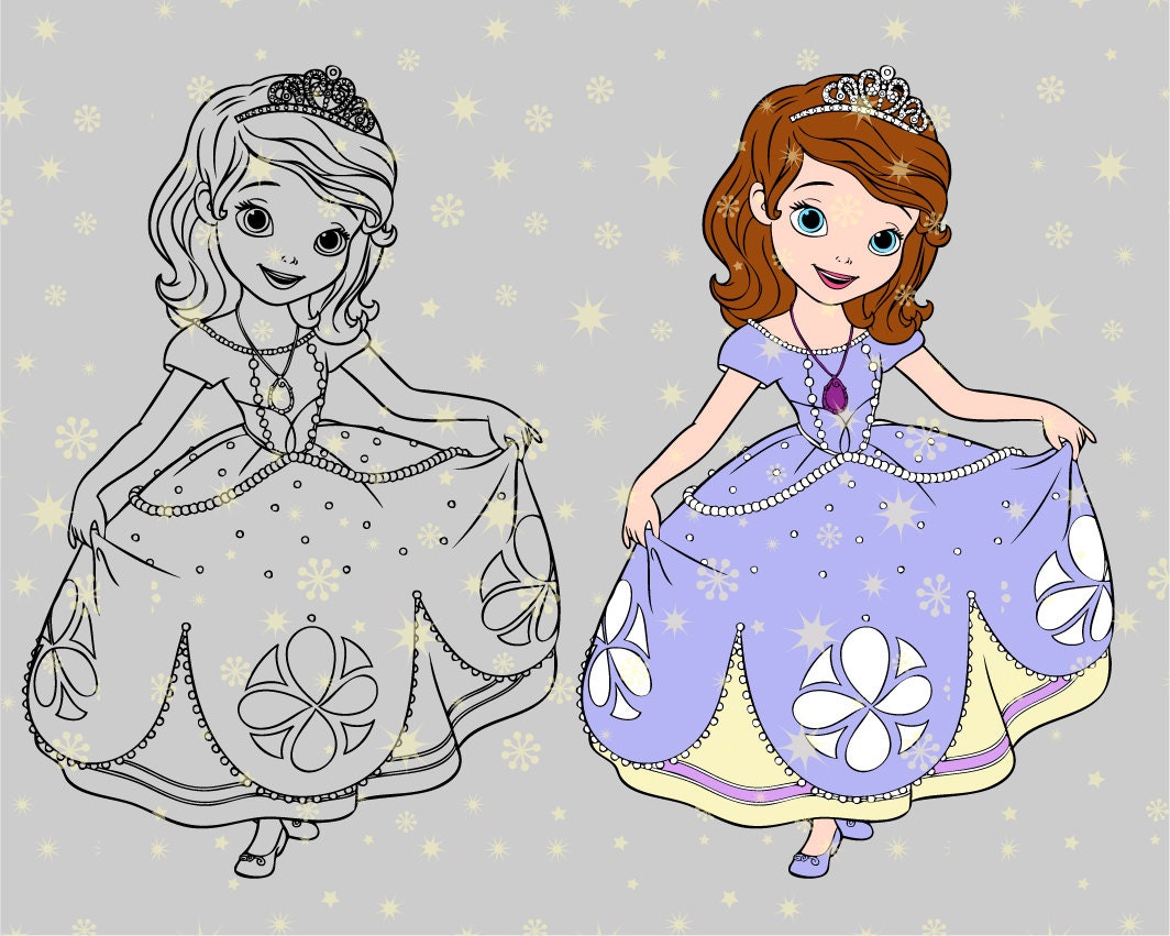 Disney Princess Sofia the first love SVG cutting ESP vector