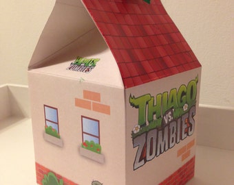 Box Box Plants Vs Zombies custom printable - Souvenir Birthday Party
