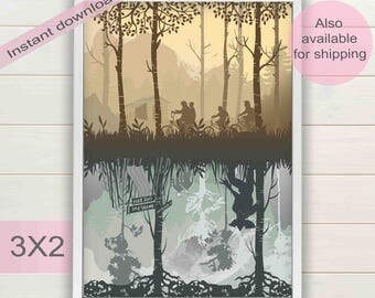 Stranger Things poster | Printable retro wall art | Vintage Eleven illustration | Minimalist Netflix instant download print