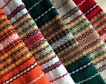 Handmade Traditional Bulgarian Tablecloth + Rose Oil Gift