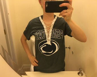 Penn state lace up tee