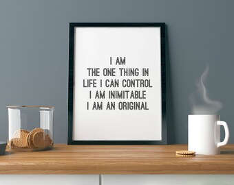 I AM an Original - Hamilton Wall Art 8x10, Hamilton Artwork, Hamilton the Musical Art, Hamilton Musical Wall Art