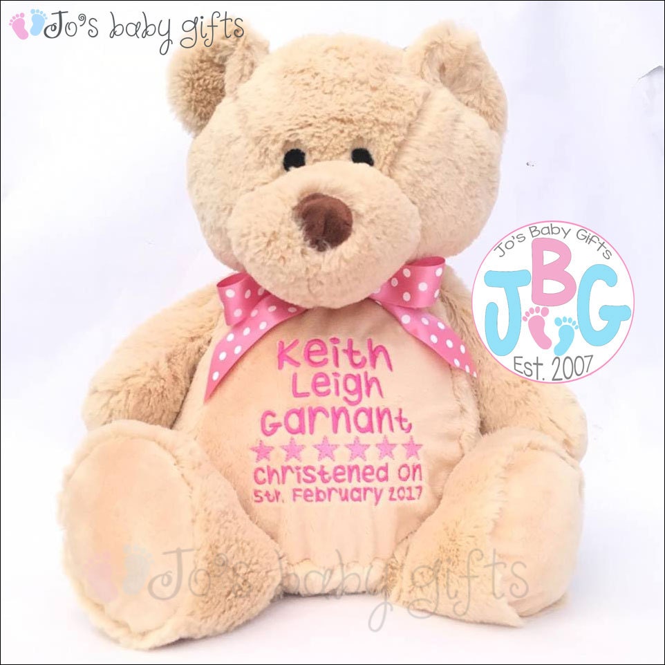 personalised christening bear