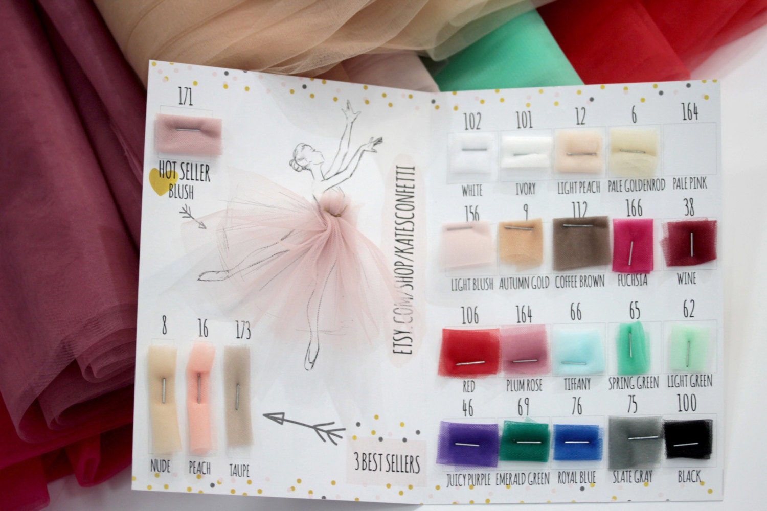 Tulle Fabric Swatch Chart Soft Luxury Tutu Color Chart