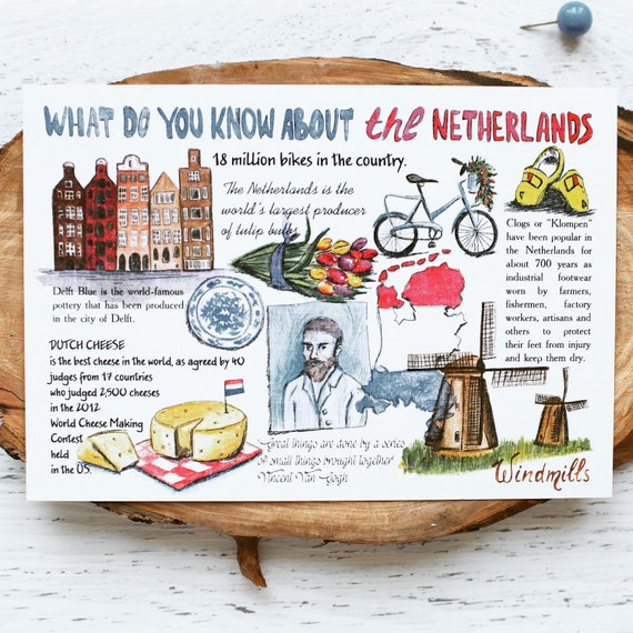 Postcard "What do you know about the Netherlands"