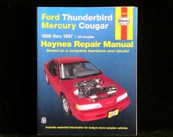 Vintage Haynes Ford Thunderbird Mercury Cougar 1989 Thru 1997 Repair Manual 36086