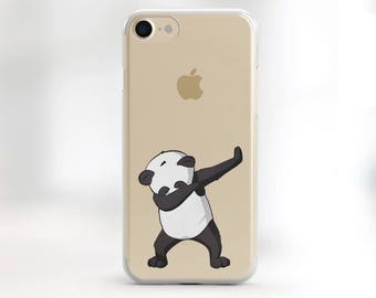 Clear iPhone Case Panda iPhone 6 Plus Case panda iPhone 6s Case Clear Case Clear iPhone 7 Case Animal Print Hipster Phone Case Clear Case