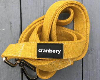 Natural Hemp Dog Lead. Organic eco friendly yellow dog leash