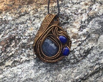 Wire Wrapped Pendant - Lapis Lazuli