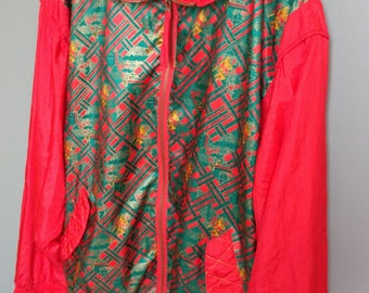 Vintage 80s Windbreaker Jacket // Royalty Baroque Swag Jacket by Lavon
