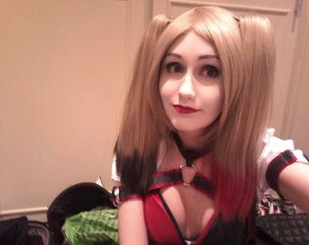 Harley Quinn cosplay wig MADE TO ORDER batman arkham knight style
