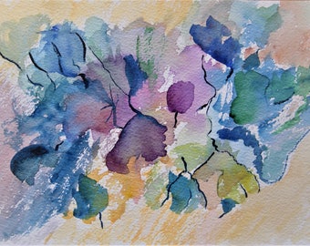 Flower Painting Abstract Painting Watercolor Flowers Floral Painting Original Watercolor Painting