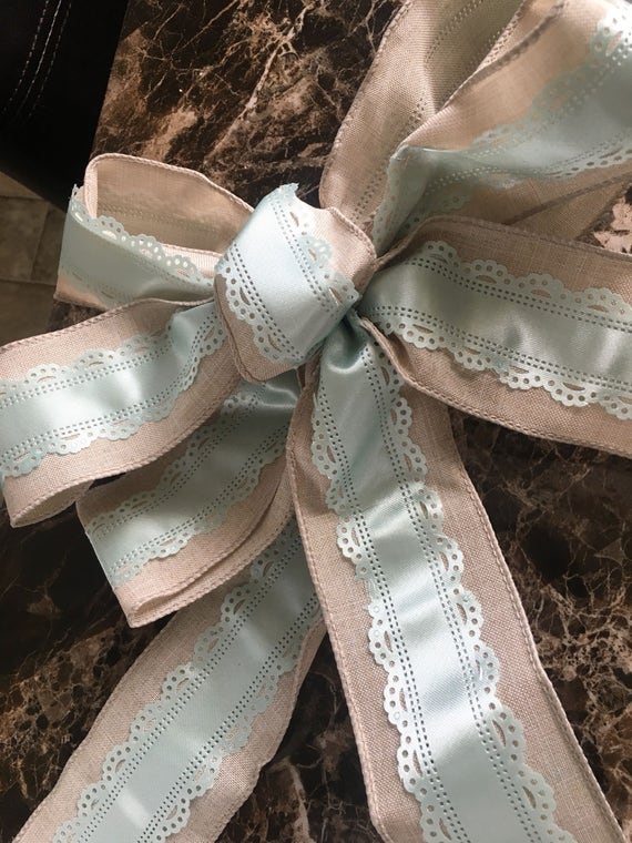 Items similar to Handmade Lace Bows, Lace Bows, Wedding Decor, Home