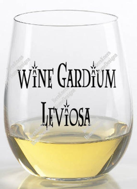 Download Harry Potter Wine Gardium Leviosa - Wine Glass - Wall Art ...