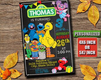 Sesame Street / Sesame Street invitation / Sesame Street Birthday invitation / Sesame Street Party / Sesame Street Printable / Sesame Street