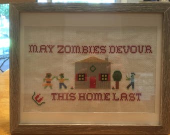 May Zombies... Finished Cross Stitch