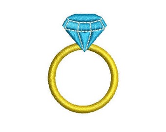 Diamond Ring Wedding Embroidery Design Embroidery Design Fill Design Machine Embroidery Instant Download Digital File EN2013_F1