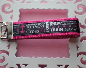 Crossfit Key Fob-Pink