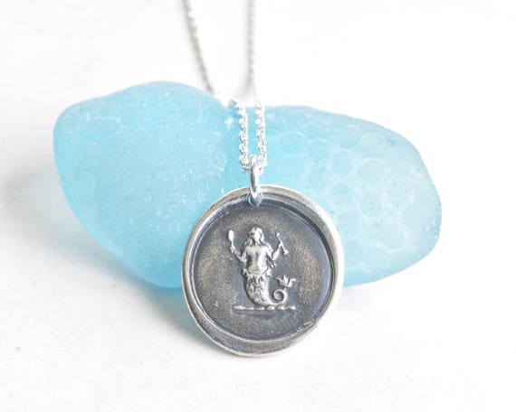 mermaid wax seal necklace ... eloquence enchantment mystery
