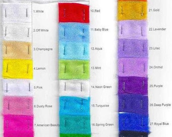 DDNJ Organza Color Chart For Customer Use Only NOT for SALE