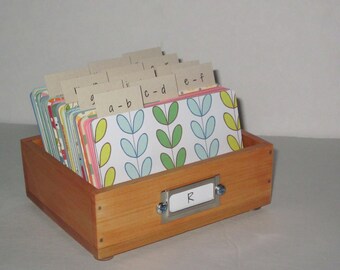 Address Card File…Petite..Rolodex...Wedding Guest Book Alternative...Handcrafted....Organizer...Business Card