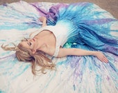 Galaxy Wedding Dress Off Shoulder Dress Starry Night Fairy Wedding Dress Painted Dress Unique Wedding Dress "Space Princess Gown"