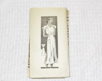 1930s Vintage Anne Adams Dress Pattern 4695 38 Bust Frill Trimmed Wash Frock