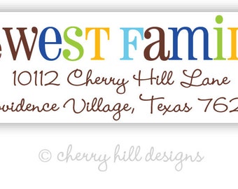 Good Cheer (Blue) return address labels - set of 75