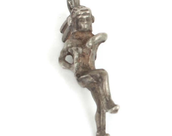Sterling Native American Indian Chief Charm Vintage