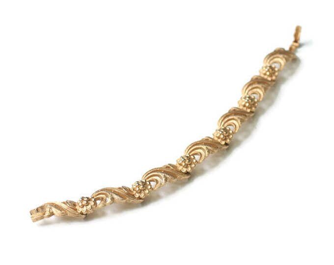 Avon Floral Design Bracelet Gold Tone Vintage
