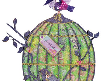 Unique bird chipboard related items | Etsy