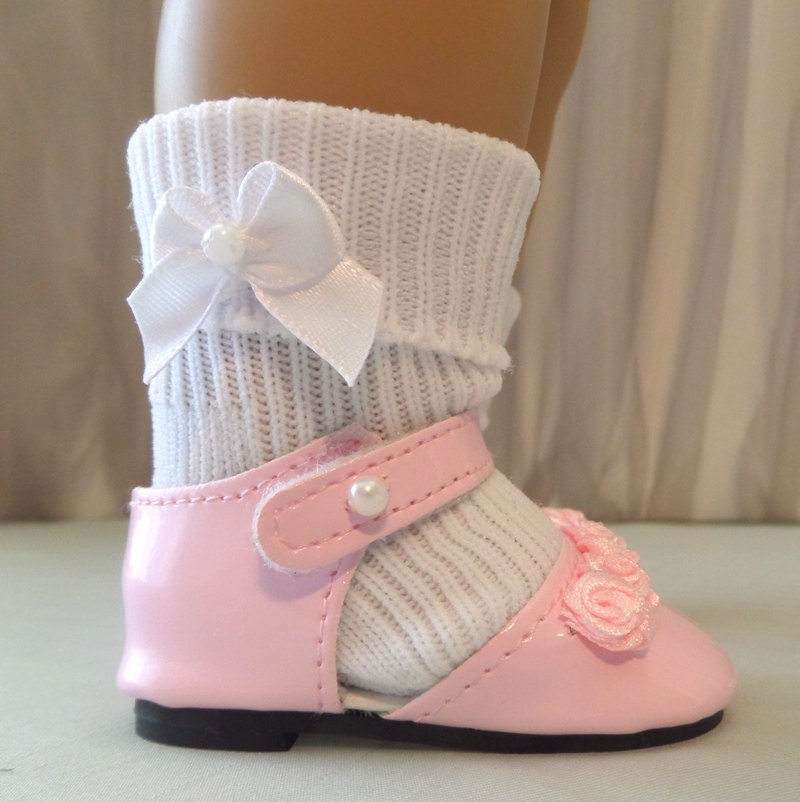 18 Inch Doll Accessories / Doll Shoes / Doll Socks / Pink