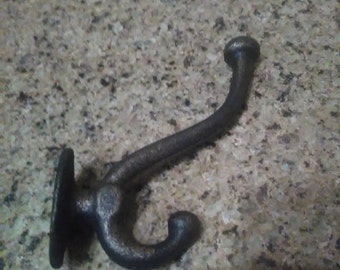 Large Cast Iron Coat Hook - Free USA Shipping