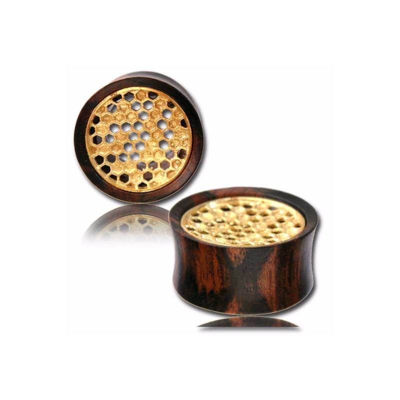 Wooden Ear Plug Ear plugs Brass Wooden Plugs