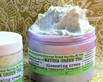 Matcha Green Tea Facial Cleanser-with Green Tea Extract-OR NEW Oat Milk Facial Cleanser-A "Soapless" Alternative-Great for "Problem Skin"