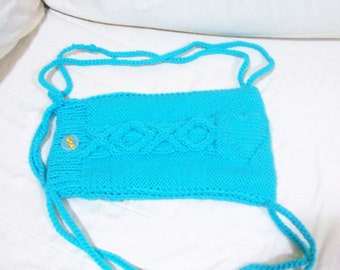 XOXO festival bag, backpack, knit iPad case, turquoise iPad Pro 9.7 case, iPad cover knit womens gift for her gift for girlfriend xoxo heart