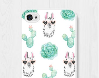 Llama Phone Case iPhone 6 Case Cactus iPhone 7 Case Cactus iPhone 6s Case Llama iPhone 5 Case Cactus Samsung Galaxy S6 Case iPhone SE Case
