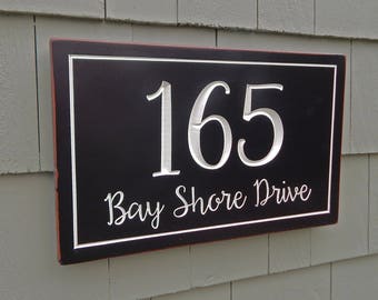 House Number Plaque | Address Sign | House Sign | House Numbers | Street Sign | Address Plaque | Carved Address Sign | Custom Address Sign