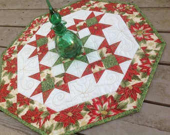 Christmas BrightStars quilted table topper