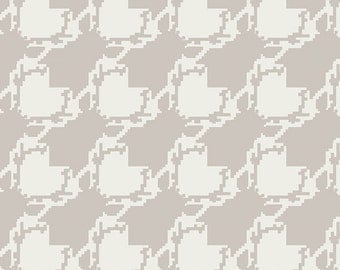 Deer houndstooth in fair from the Blithe fabric collection by Katarina Roccella for Art Gallery fabrics